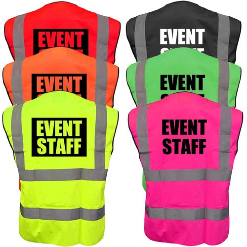 Event staff vis high viz - hi-vis, high-viz