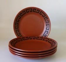 FIVE ROYAL WORCESTER CROWN WARE GREEK KEY 170mm PLATES  GREAT CONDITION