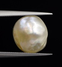 Certified 6.13 Ct Natural Basra Pearl Loose Cabochon 10X9 MM Size Gemstone