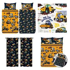 JCB 'Dig' - Duvet Covers | Curtains | Wallpaper - Kids Boys Construction Bedroom