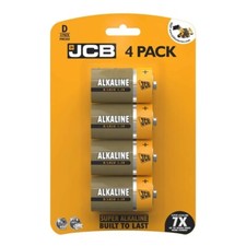 4 x JCB D Size Super Alkaline
