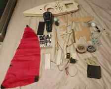 AQUATAUR 600 SAIL BOAT RADIO CONTROL PARTIALLY BUILT KIT RARE (Spares/repair)