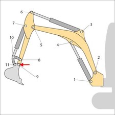 Pin (Position 9) for JCB 8085