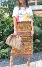 ZARA EMBROIDERED LINEN SKIRT