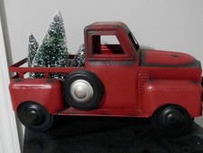 Vintage Metal Red Truck with 3