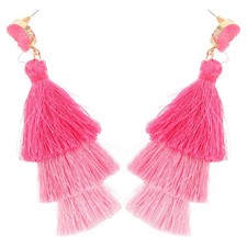  1 Pair Tassel Earrings for Girls Women - Boho Dangle Drop Earring Ethnic