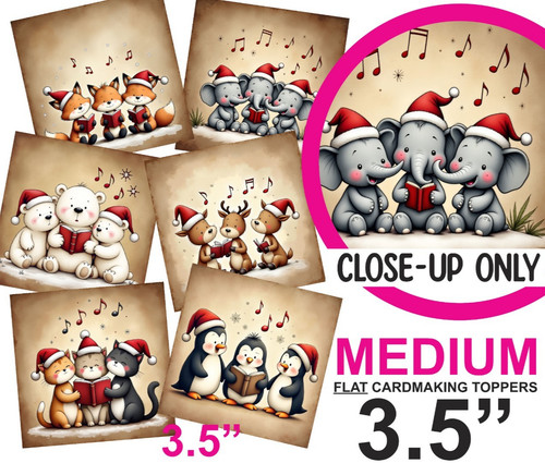 Christmas card toppers - toppers, carol