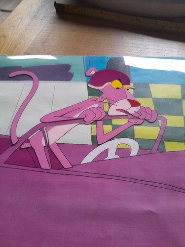 Pink panther animation cel - animation,