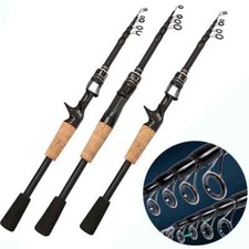 Telescopic Lure Rod 1.5M 1.8M 2.1M 2.4M Carbon Spinning Baitcasting Fishing Pole