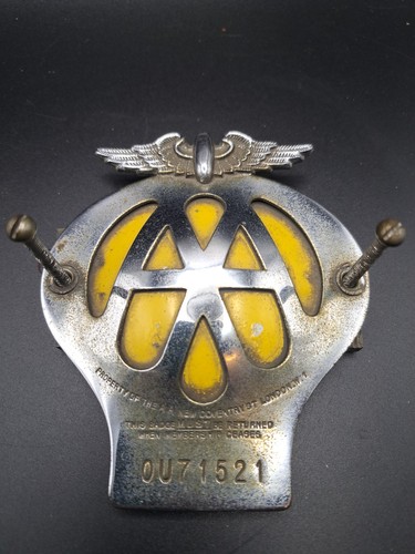 Vintage car badge numbered - vintage,