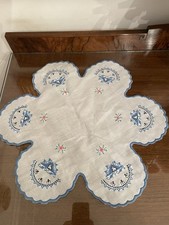Vintage Embroidered Doily 48cm