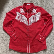 Men’s Red LS Button Up