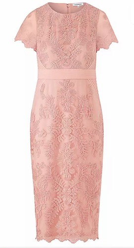 Blush embroidered shift dress - shift,