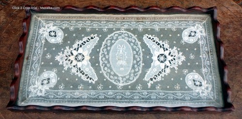 Georgian antique lace - , tray