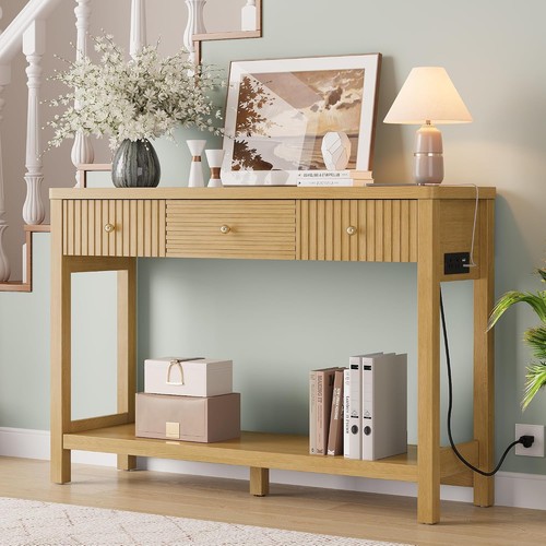 Fluted console table with - fluted,