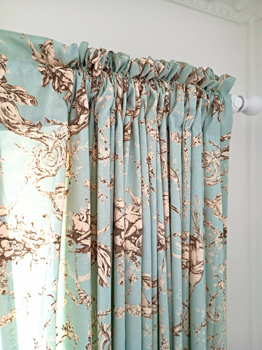 French toile curtain panels - ,