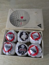 6 Vintage Penfold Ace Golf Balls - Boxed, Unused And Wrapped 