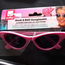 Pink Ladie 50s 60s 70s Grease Glasses specs Fancydress Accessories props