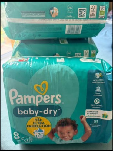 Pampers baby dry nappies size - pampers, baby-dry