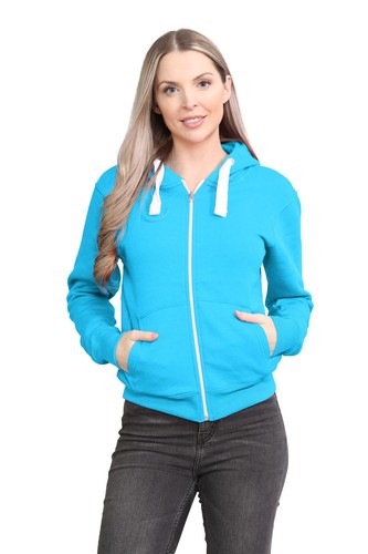 Womens plain fleece zip - womens,