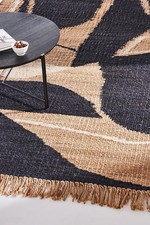 Anthropologie Flatwoven Mirage Jute Rug Black 244cm x 305cm