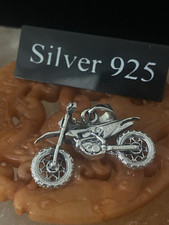 Silver Motorbike Pendant On Silver Chain