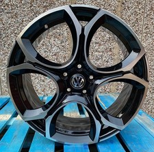 19" VW PASSAT B6 B7 B8 B9 CC Gloss Black Machined Queenstown Design 8j Alloys X4