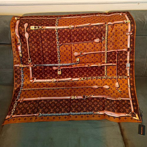 Louis vuitton brown tan satin - louis,