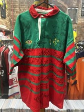 mens rugby shirt original genuine wales WRU signed shirt, jiffy, quinnell, gibbs