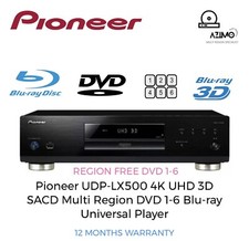 Pioneer UDP-LX500 4K UHD 3D SACD ATMOS MR DVD 1-6 Blu-ray Universal Player