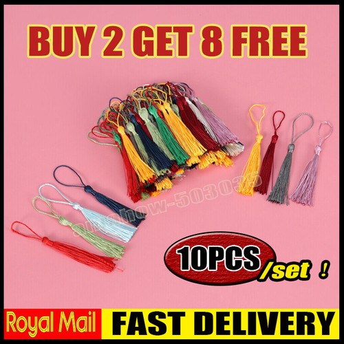 10pcs set silky tassels crafts - silky,