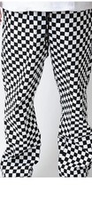 CHECK CHEF TROUSERS WHITE BLACK CHESSBOARD CHECKERED UNIFORM UNISEX XL 33-35”