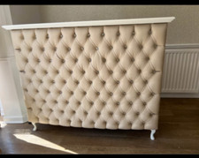Medium Salon Reception Desk with Padded Front-French Style Shabby Chic