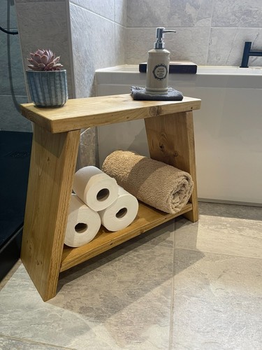 Rustic milkmaid side table - rustic,