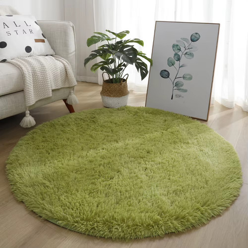 Fluffy round shaggy area - fluffy,