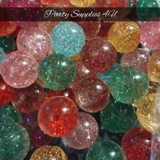 6pk Glitter Jet Balls Party/Bag/Fillers/Stocking/bouncy/Favour/Loot/Cat Toy 27mm