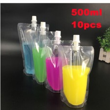 10Pcs Stand-up 500ml Plastic