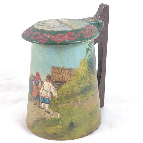Antique russian folk art hand - folk,