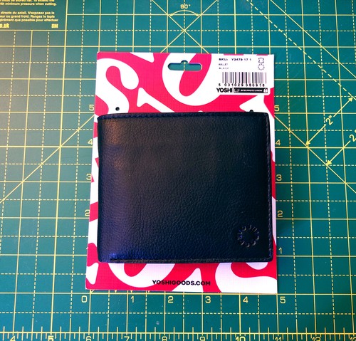 Yoshi leather wallet black - leather,