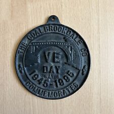 Cast Iron Coalbrookdale VE Day Commemorates 1995 Iron Hang Up Plaque