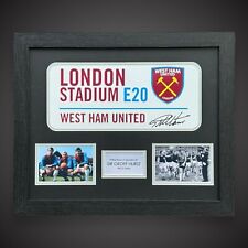 Sir Geoff Hurst Hand Signed West Ham Football Street Sign £149 With COA 