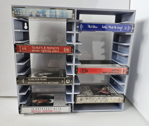 Cassette tape storage rack