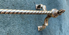 805mm Towel Rail VINTAGE old antique French Brass door Curtain Tapestry pole E14