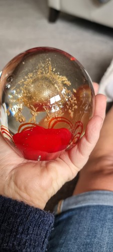 Vecchia murano red gold glass - vecchia,