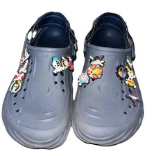 Men’s Croc Echos Dark Blue Soft Rubber Slip-On With Croc Gems