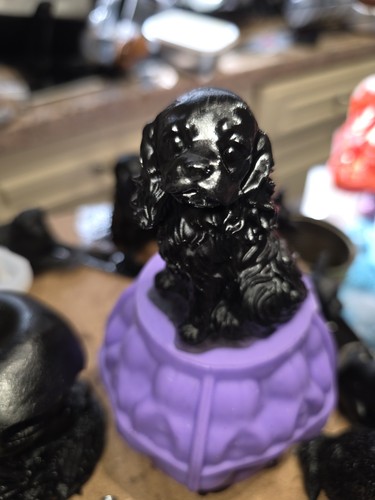 Small resin spaniel - resin, dog