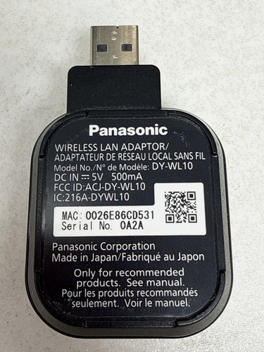 Panasonic wl10 wireless lan - wireless,