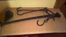 antique wrought iron scale for weighting grain