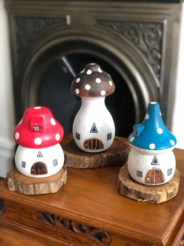 Carved wooden mushroom - carved,
