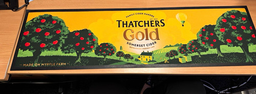 Thatchers gold bar mat rubber - gold,
